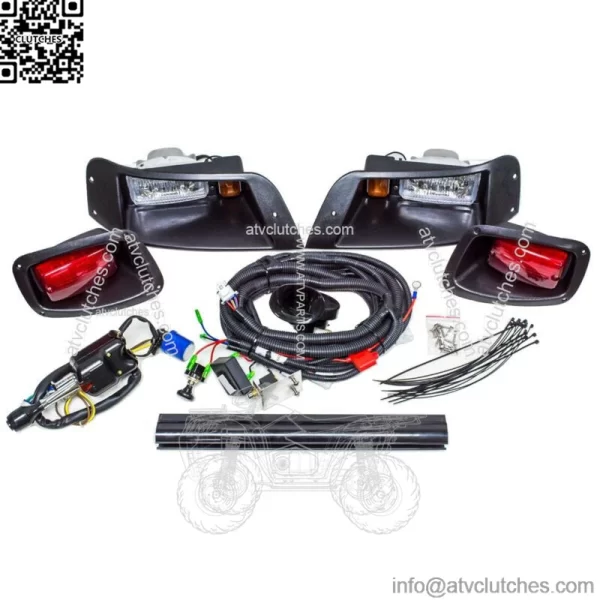 Street Legal Halogen LED Light Kit for EZGO TXT 1996-2013 Golf Carts