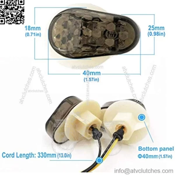 Motorcycle Flush Mount LED Turn Signals Smoke For Yamaha FZ1 FZ6 FZR FAZER YZF R1 R6 R6S FZ1 FZ6 FZ8 FAZER XJ6 MT03 - Image 2