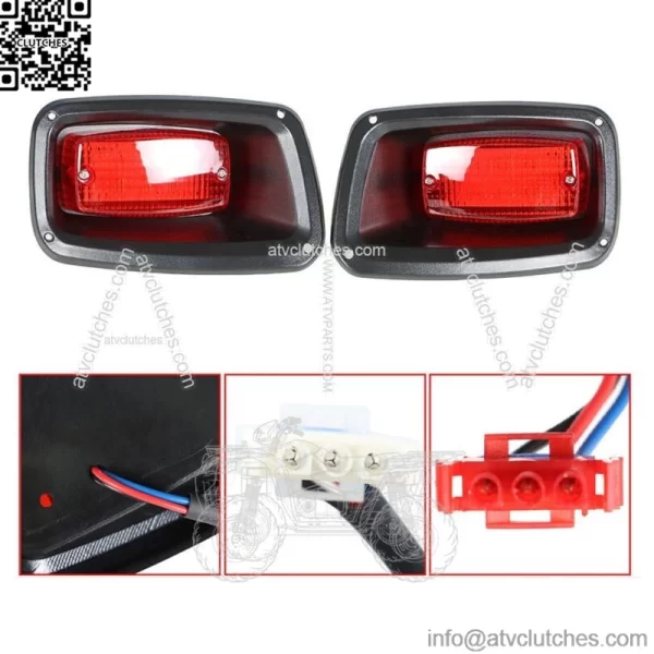 For EZGO TXT, ST Golf Cart Full LED Rear Tail Light 2 LED Taillights 1995-2013