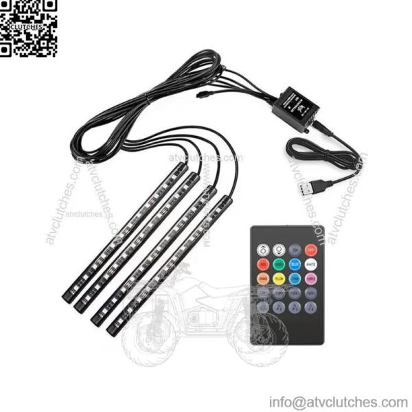 RGB LED Lights Car Interior Floor Decor Atmosphere Strip Lamp Parts Accessories (For: Chevrolet Silverado)