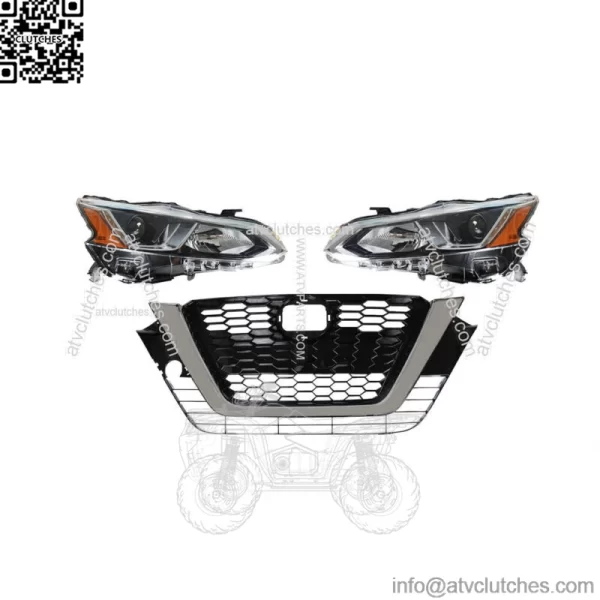 For 2019-2020 Nissan Altima Left Right Halogen Headlight+Front Grille Assembly