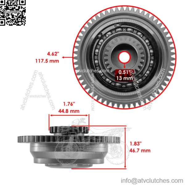Supercharger Clutch Gear For Yamaha Waverunner FX Cruiser Svho FC1800 2014-2020 (For: 2014 Yamaha SVHO) - Image 2