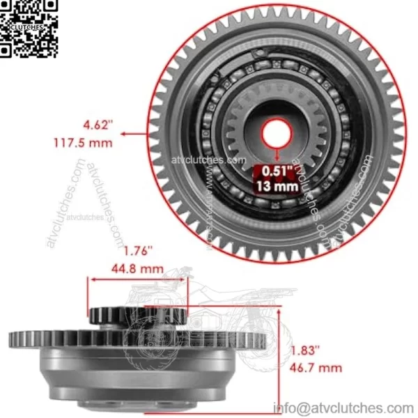 Replacement Part OEM for Supercharger Clutch Gear Assembly for Yamaha Waverunner FZR FZS GX1800 2014-2016 Index-DDR965-GTF1-4446 - Image 2