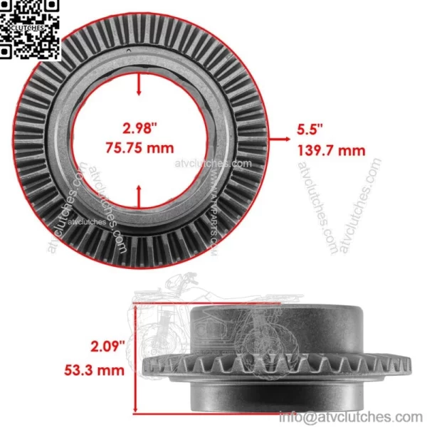 Front Differential Gear Ring & Pinion For Polaris Ranger 900 XP 2017 2018 2019 - Image 2