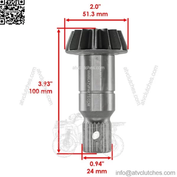 Front Differential Gear Ring & Pinion For Polaris Ranger 900 XP 2017 2018 2019 - Image 3