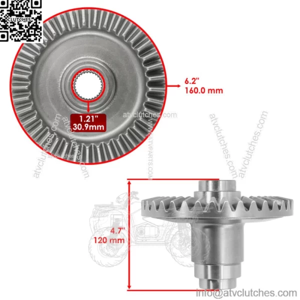 Rear Differential Gear Ring & Pinion For Polaris Sportsman XP 850 2009-2015 - Image 2