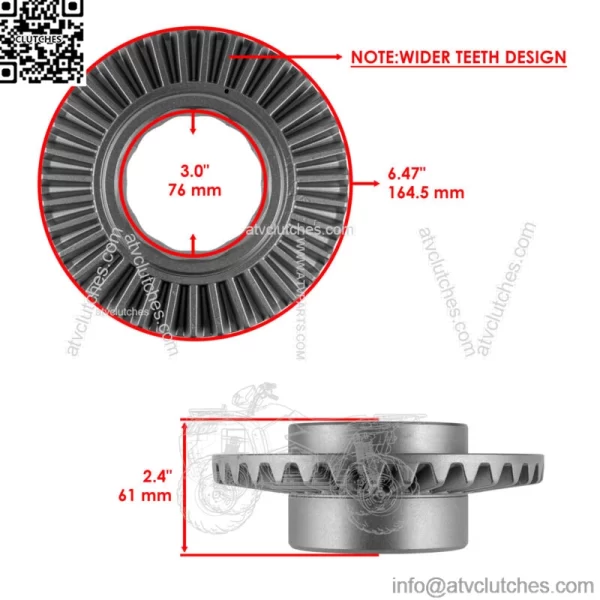 Front Differential Gear Pinion Kit For Polaris RZR XP 4 Turbo 2017-2018 2021 - Image 2