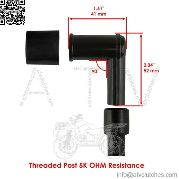 Ignition Coil Spark Plug Caps 16" Wire for Kawasaki Vulcan 1500 Drifter 99-2005 - Image 4