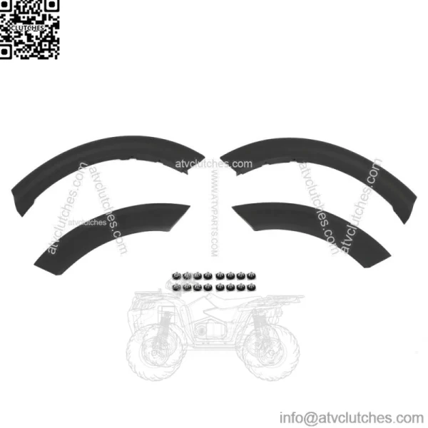 New Rear Left&Right Fender Flares For 2020-2021 Ford Explorer Black 4pcs - Image 2