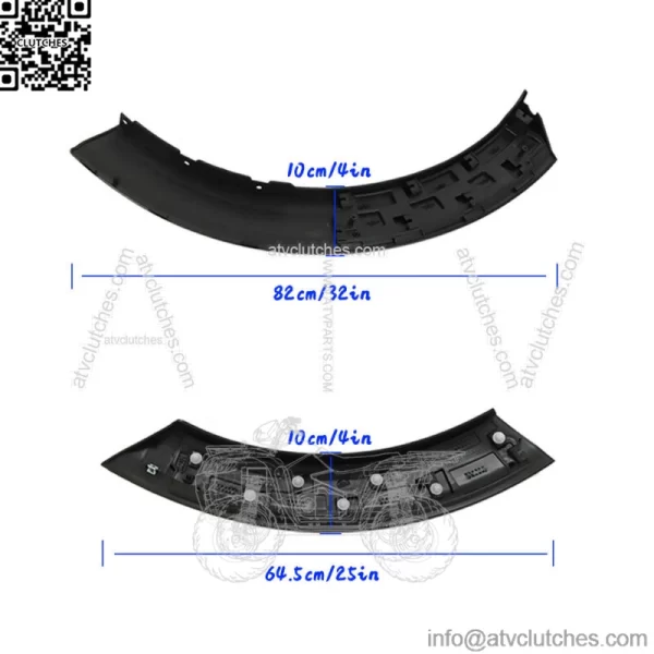 New Rear Left&Right Fender Flares For 2020-2021 Ford Explorer Black 4pcs - Image 3