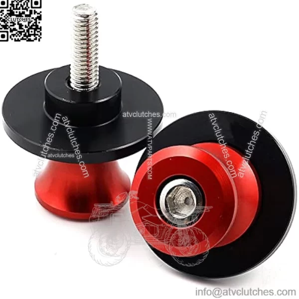 2pcs M10 X1.25 Motorcycle Swing arm Sliders Spools, Fit with Kawasaki Z750 Z750S Z750R Ninja 250 300 400 650 KLE650 ZX10R ER-6N Versys 1000 Yamaha FZR 1000/600R/400 (Red)