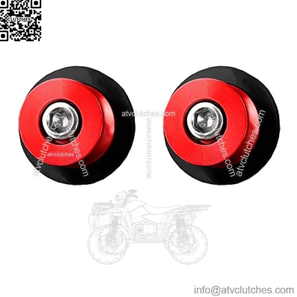 2pcs M10 X1.25 Motorcycle Swing arm Sliders Spools, Fit with Kawasaki Z750 Z750S Z750R Ninja 250 300 400 650 KLE650 ZX10R ER-6N Versys 1000 Yamaha FZR 1000/600R/400 (Red) - Image 2
