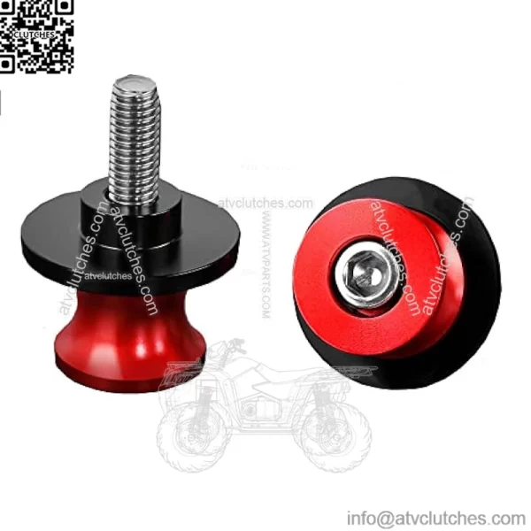 2pcs M10 X1.25 Motorcycle Swing arm Sliders Spools, Fit with Kawasaki Z750 Z750S Z750R Ninja 250 300 400 650 KLE650 ZX10R ER-6N Versys 1000 Yamaha FZR 1000/600R/400 (Red) - Image 4