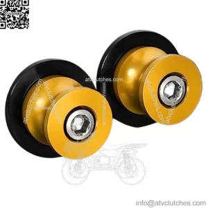 M10 x 1.25 Swingarm Spools Slider Universal for Y.amaha FZR 1000/600R/400 Kawasaki Z750 /Z750S/ Z750R /ER-6F /ER-6N /Versys 1000 Duke 125/200/390 RC 125/200/390(Gold)