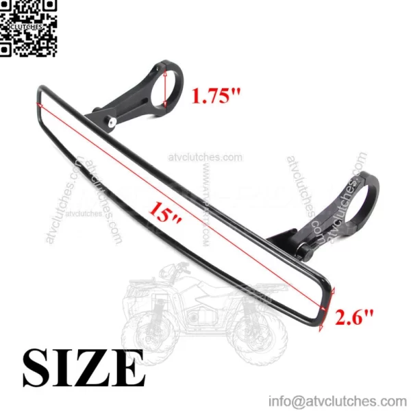 UTV Rear View Center Mirror For 1.75" Roll Bar CANAM MAVERICK Commander 800 1000 (For: More than one vehicle) - Image 3