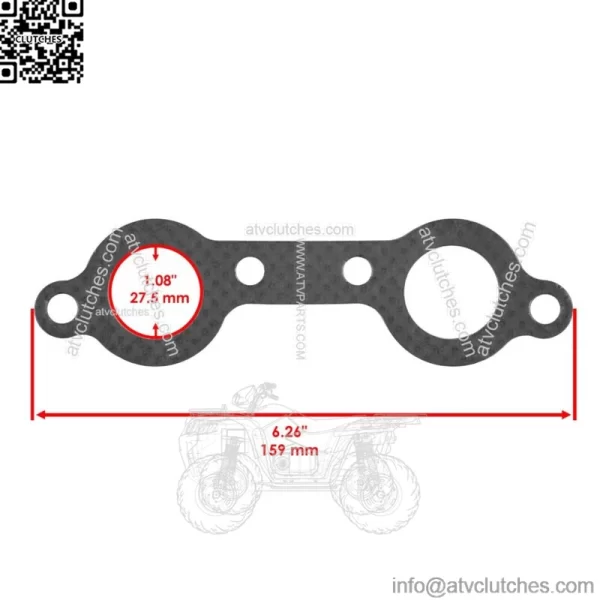 Exhaust Manifold w/ Gasket For Polaris Sportsman 700 EFI 2006-2007 (For: Polaris Sportsman 800) - Image 4