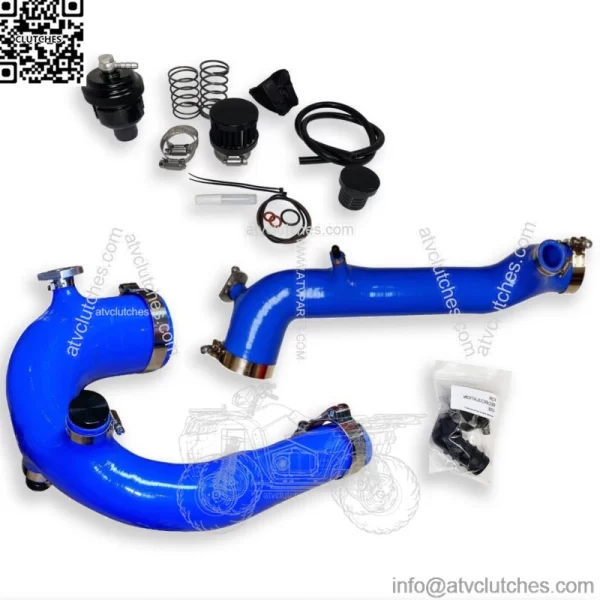 Blue Polaris RZR Turbo R & XP PRO Silicone Charge Tube Kit & Blow Off Valve