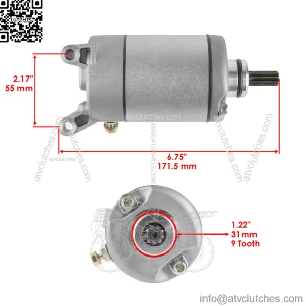 Starter for Polaris Sportsman SP 570 2015 2016 2017 2018 2019 2020 - Image 2