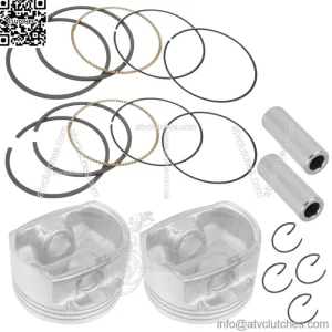 2 Cast Aluminium Cylinder Piston Kit for Polaris Sportsman 800 EFI 2005-2014 (For: Polaris Sportsman 800)