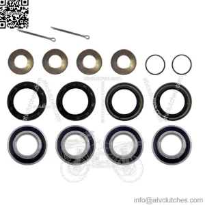 Front Wheel Bearing Seal Kit Compatible with Suzuki Vinson 500 King Quad 250 300 400 Quadrunner 250 500 Eiger 400 LT-F500F LT-A500F LT-F400 LT-F400F LT-4WD LTF-250 LT-F250F LTF300F LTF400F