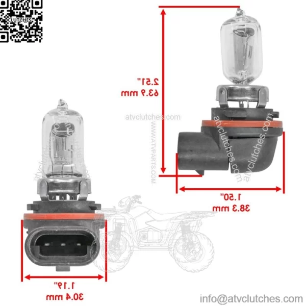 Headlight Bulbs For Kawasaki Mule SX 400 KAF400 4x4 XC SE 2017-20 12V 55W - Image 2