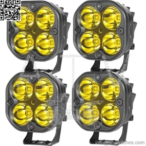 For Can Am Maverick X3 & Max 2017-23 3inch Amber LED Fog Reverse Lamps Cube Pods