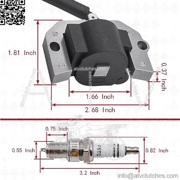 21171-7034 Ignition Coil Fit for Kawasaki 21171-7001 -7003-7006 -7022-7024 21171-7037 Compatible with FH381V FH451V FH500V FH531V FH541V FH580V FH601V FH641V FH680V For John Deere MIA11064 AM133525 - Image 4