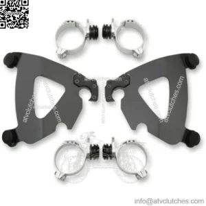 Memphis Shades Road Warrior Fairing Black Mount Kit Harley Dyna Softail 06-17 (For: Harley-Davidson)