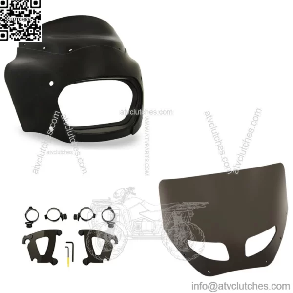 Road Warrior Fairing 11 Vented Dark Smoke Windshield Kit Harley 18+ Softail FXFB (For: Harley-Davidson)