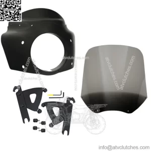 Memphis Shades Road Warrior Fairing 15 Smoke Windshield Kit Harley Softail 86-17 (For: Harley-Davidson)