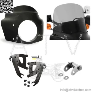 Memphis Shades Road Warrior Fairing Black Smoke 13 Windshield Kit Harley M8 FLSL (For: Harley-Davidson)