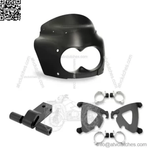 Memphis Shades Road Warrior Fairing Black Mount Kit Harley Dyna Fat Bob 08-17 (For: Harley-Davidson)