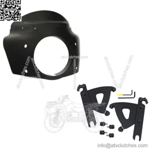 Memphis Shades Road Warrior Fairing Black Mount Kit Harley Softail W/O Lightbar (For: Harley-Davidson)
