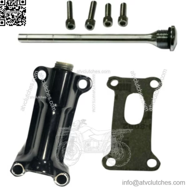 X8X Black Engine Radium Oil Spout Kit Harley 93-98 Touring Bagger (For: Harley-Davidson)
