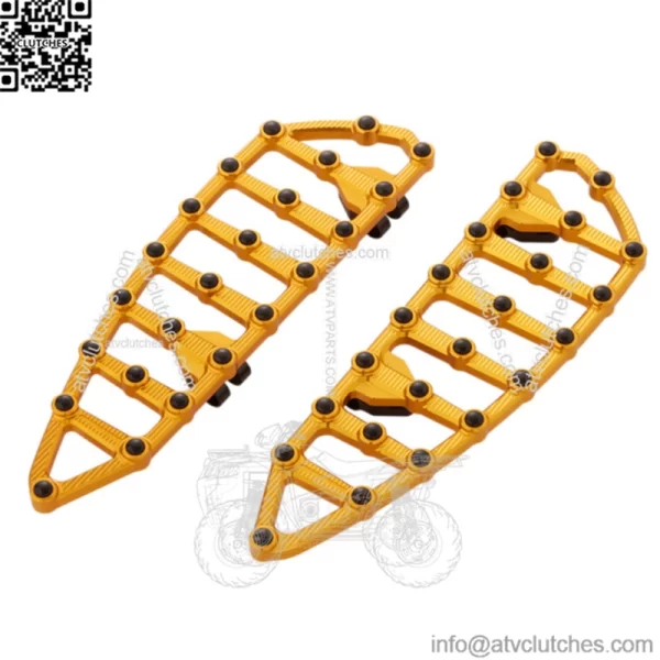 X8X MX Billet Driver Floorboards Gold 18" Pair Set Harley Touring 99+ (For: Harley-Davidson)