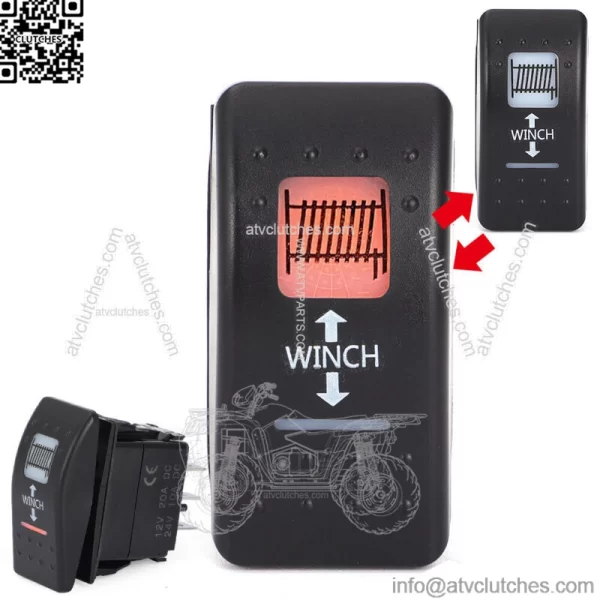 WINCH ROCKER SWITCH Amber Backlight For CAN-AM Commander Maverick X3 Defender