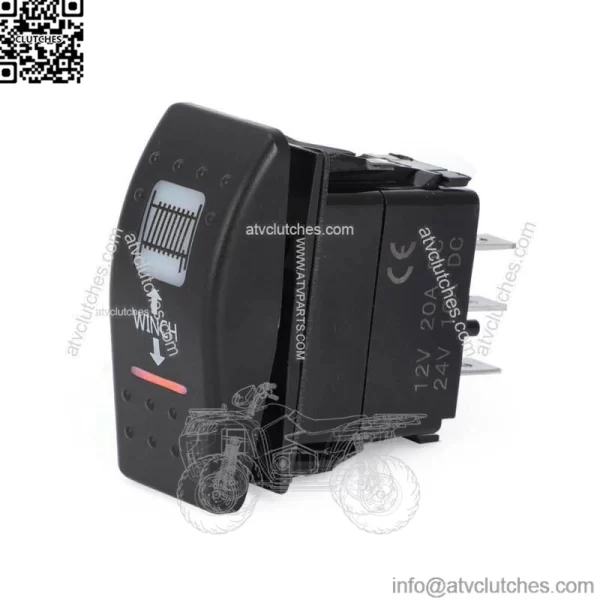 WINCH ROCKER SWITCH Amber Backlight For CAN-AM Commander Maverick X3 Defender - Image 3