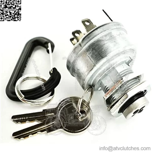 Starter Ignition Switch fits John Deere Gator 4x2 4x4 6x4 SR95 HPX TH CS CX TS TX XUV620i XUV625i XUV825i XUV850D XUV 620i 625i 825i 850D Military Turf E-Gator w/2 Keys & Free Carabiner - Image 3