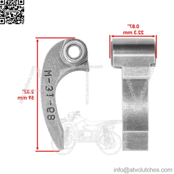 Primary Drive Clutch Weight 31-68 for Polaris RZR Turbo 4 19-2020 / 5140800 3x - Image 2