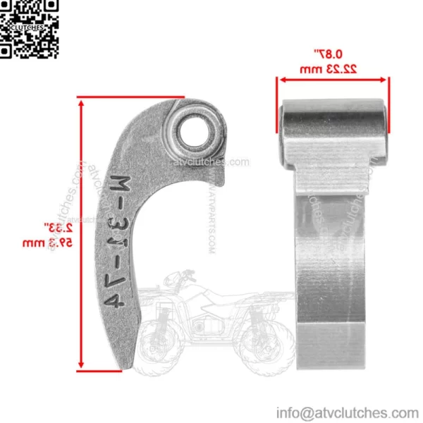 5142487 Primary Drive Clutch Weight 31-74 for Polaris / Qty 3 - Image 2