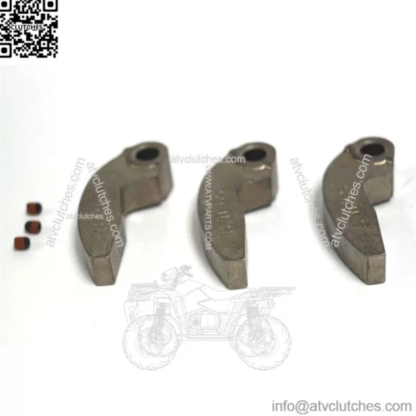 Snowmobile Set of 3 Clutch Cam Weight Arm w/ Set Screw 65g 0746-670 - Image 2