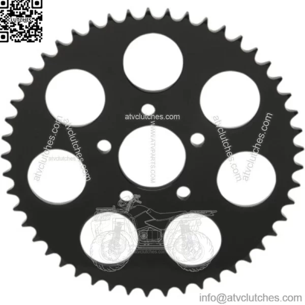 X8X Black 51 Tooth Flat Rear Wheel Sprocket Harley Big Twin 2000+ (For: Harley-Davidson)