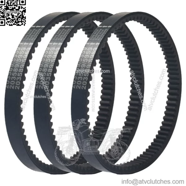 3pcs Drive Belt For 30 Series Manco 5959 Comet 203589 Go Kart Ken-Bar Sportworks