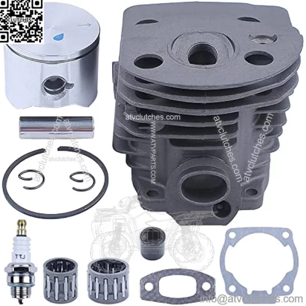 45mm Cylinder Piston Bearing Top End Rebuild Kit For Husqvarna 55 51 For Chainsaw, Cylinder, Piston, Pin, Ring, Circlip, Piston Bearing, Clutch Bearing, Intake Manifold