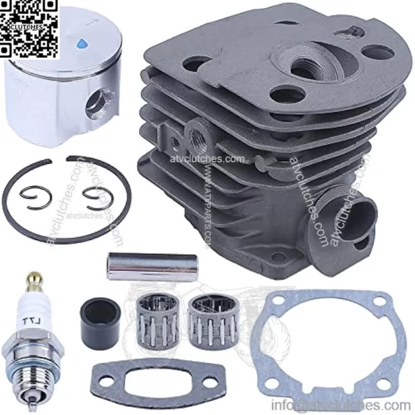 45mm Cylinder Piston Bearing Top End Rebuild Kit For Husqvarna 55 51 For Chainsaw, Cylinder, Piston, Pin, Ring, Circlip, Piston Bearing, Clutch Bearing, Intake Manifold - Image 2