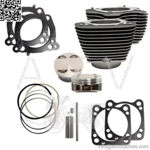 M8 Big Bore 129" Highlighted Cylinders 4.375" Pistons Top End Kit Harley 17+ (For: Harley-Davidson)
