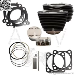 M8 Big Bore 132" Black Cylinders 4.375 Stroke Pistons Top End Kit Harley 17+ (For: Harley-Davidson)