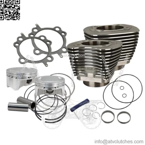 Bolt In Sidewinder 4" Big Bore Cylinder Kit 100" Black Harley Twin Cam 99-06 (For: Harley-Davidson)
