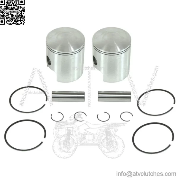 2  Piston Kits for Yamaha EX440 Exciter GP433 GP440 PR440 Standard Bore 68mm