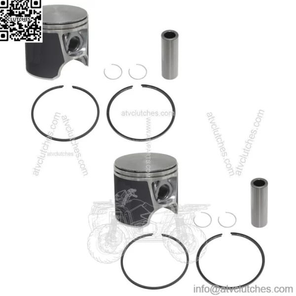 2  Piston Kits for Sea-Doo Many 1995-2005 720 Models .020 Over Bore 82.5mm